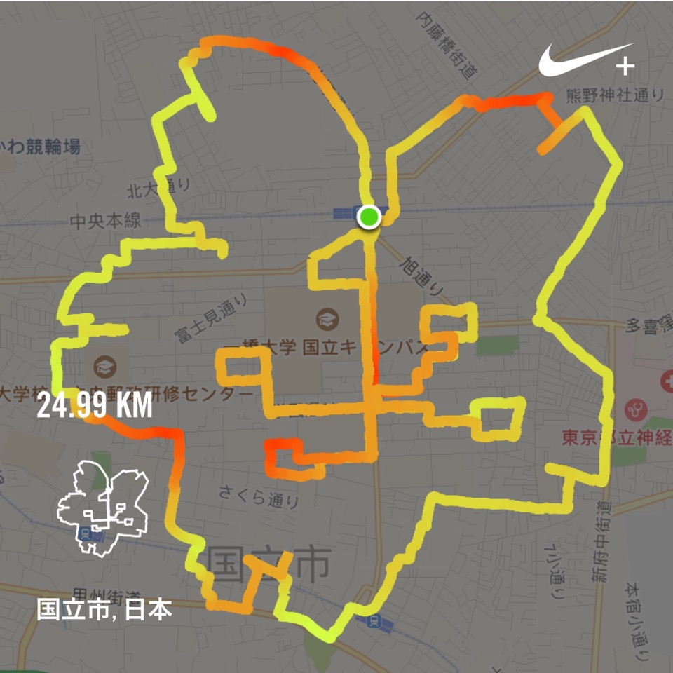 ナイキのgpsアプリで桜のランニングアートを地図に描きました ビジネスリンクス 名古屋